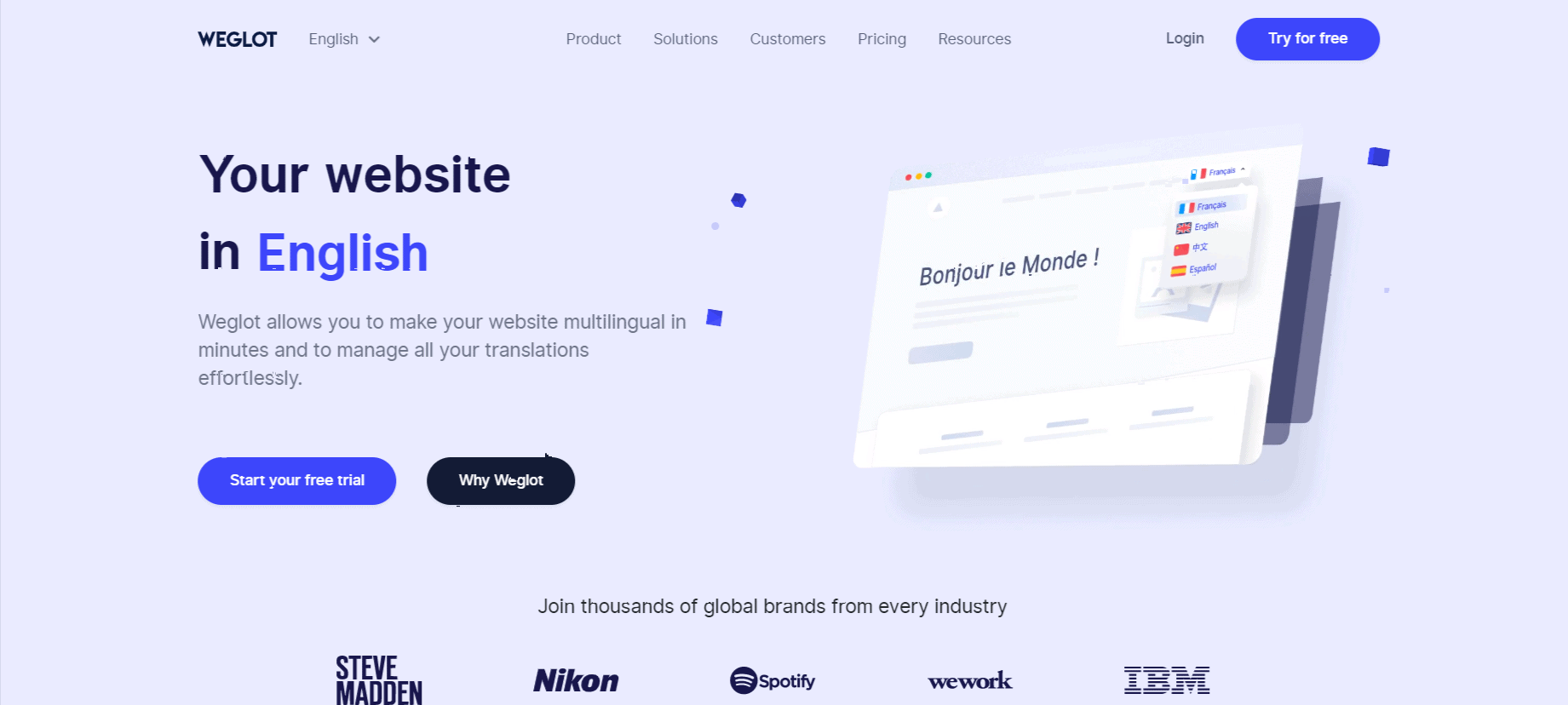 Weglot Overview- best wordpress transaltion plugins
