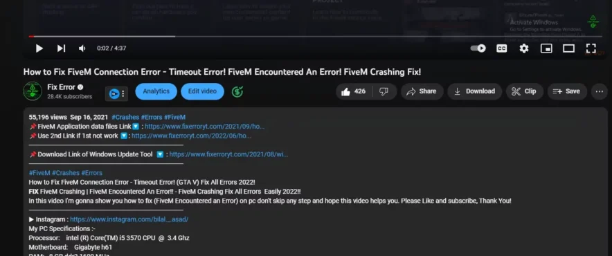 Earning from YouTube - video description