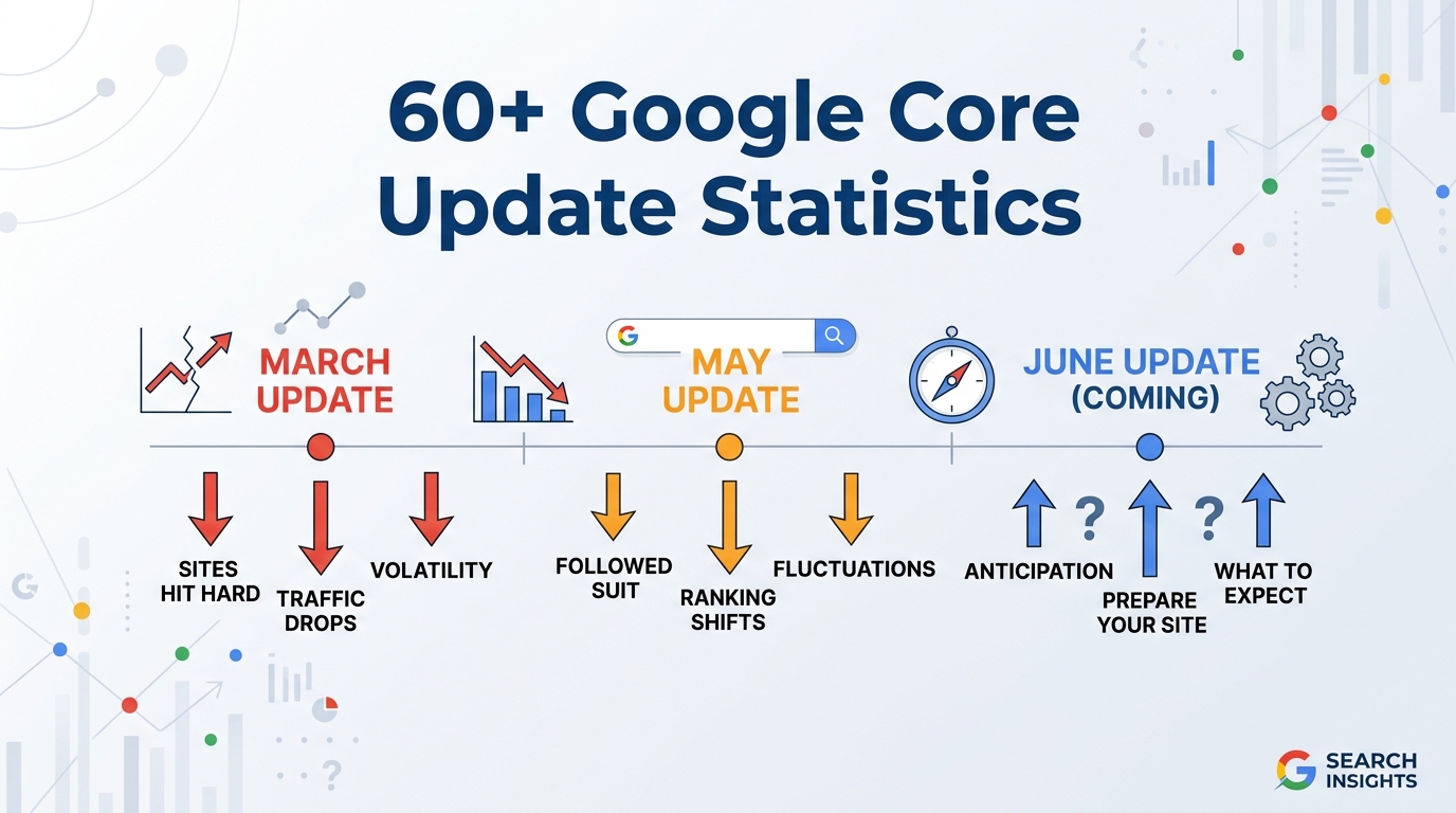 60+ Google Core Update Statistics 2026: March Hit Hard, May Followed, June Is Coming