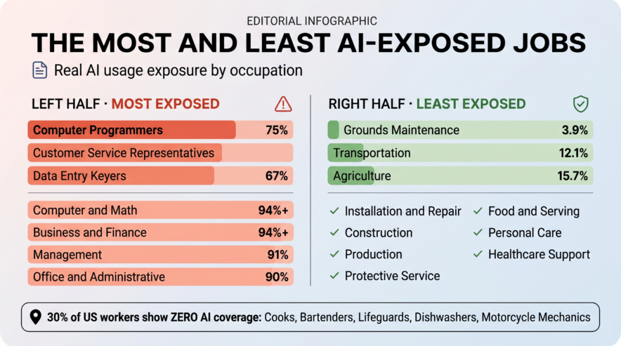 The Most and Least Exposed Jobs