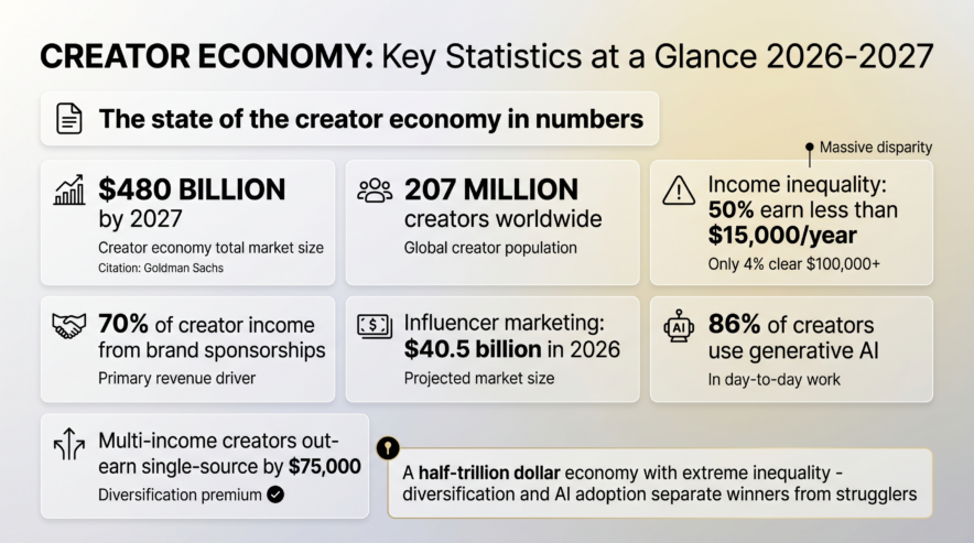 Key Statistics at a Glance Creator Economy Statistics