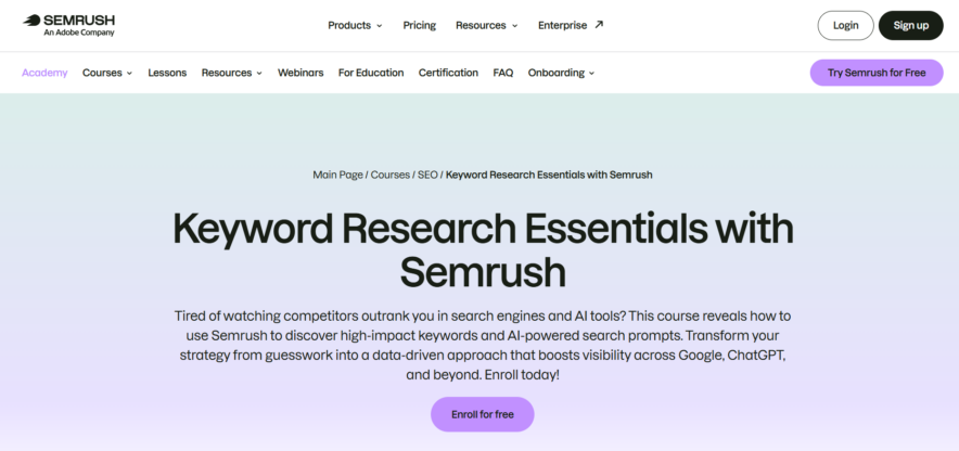Keyword Research Essentials with Semrush