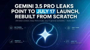 Gemini 3.5 Pro Leaks Point to July 17 Launch, Rebuilt From Scratch