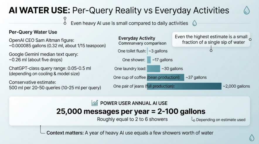 Per-Query Water Use: The Small Number