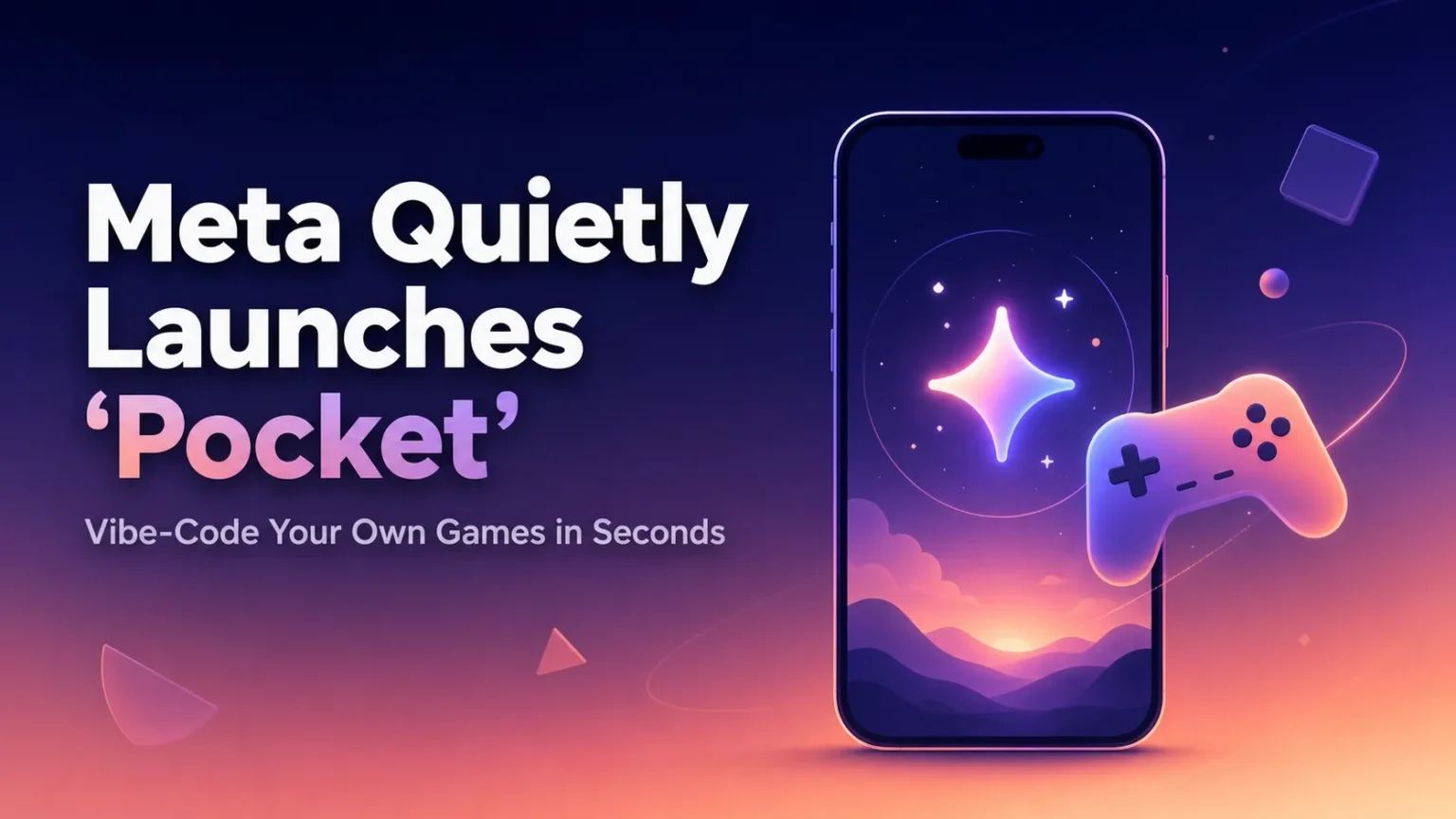 Meta lanza discretamente "Pocket", la aplicación de IA que permite a cualquiera programar sus propios juegos en segundos.