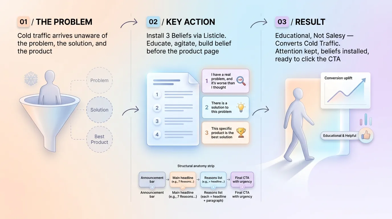 The Core Beliefs a Listicle Must Install