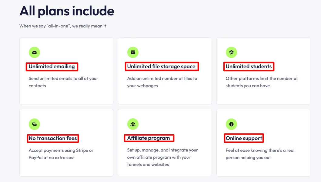 Funcionalidades completas do Systeme.io