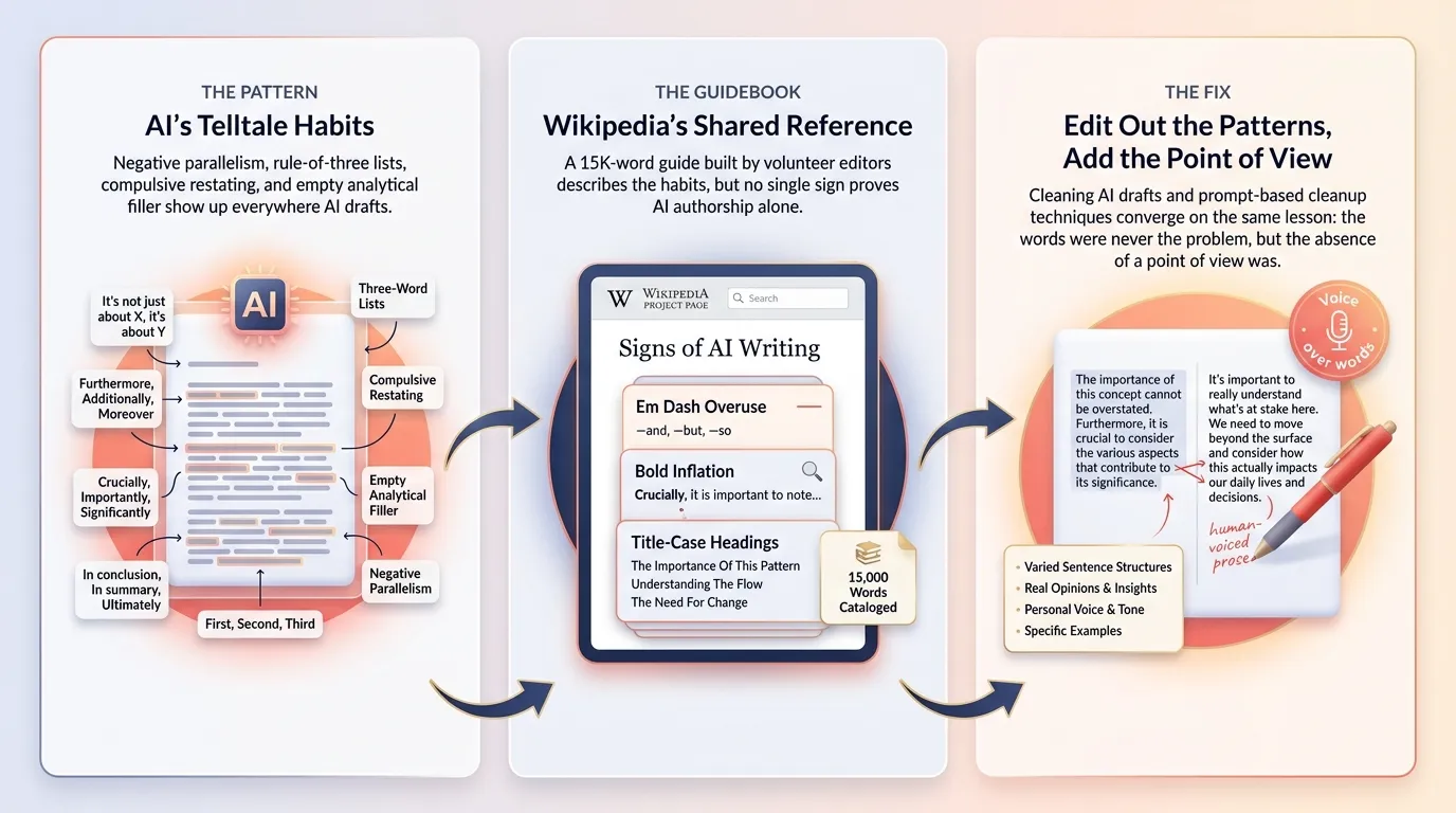 Wikipedia publica una guía práctica para detectar contenido generado por IA.