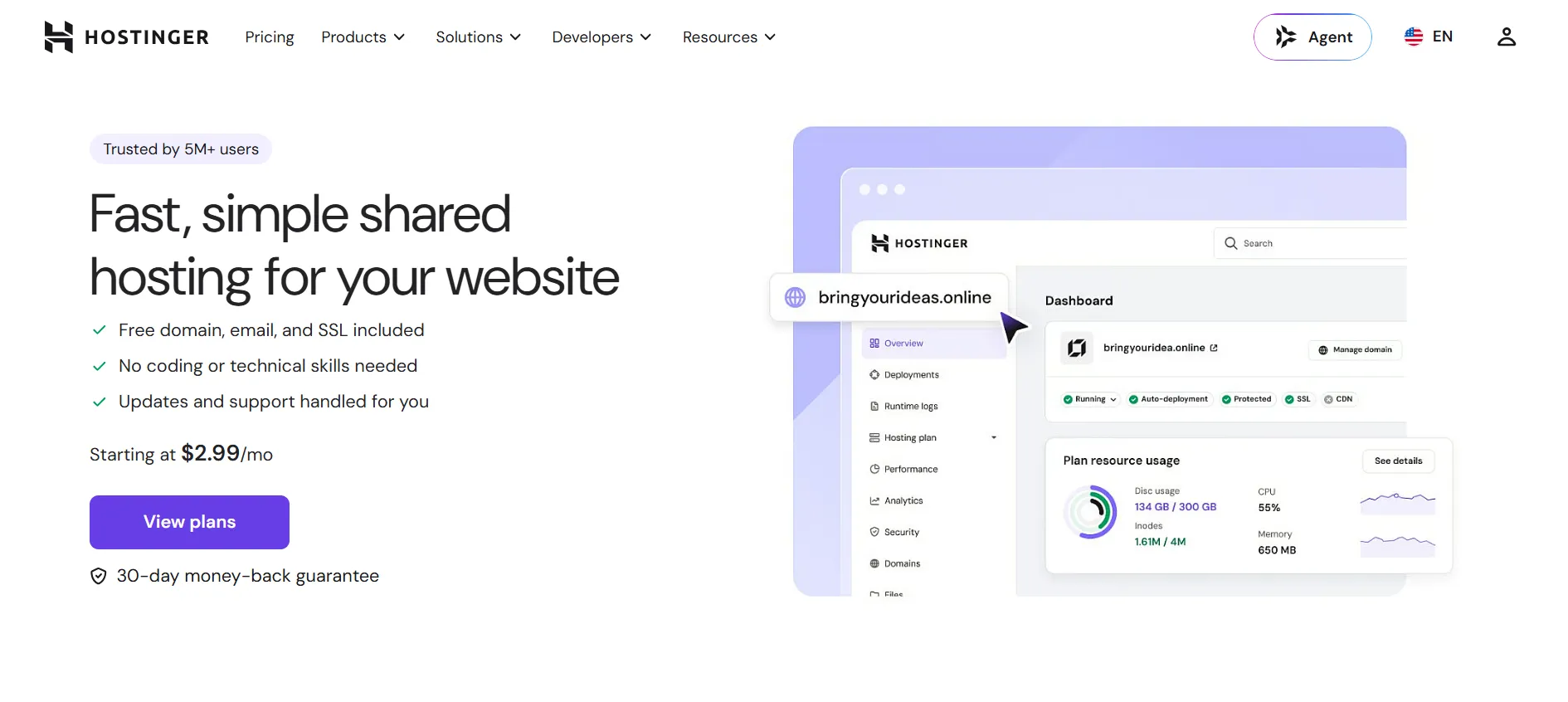 Hostinger Shared Web Hosting
