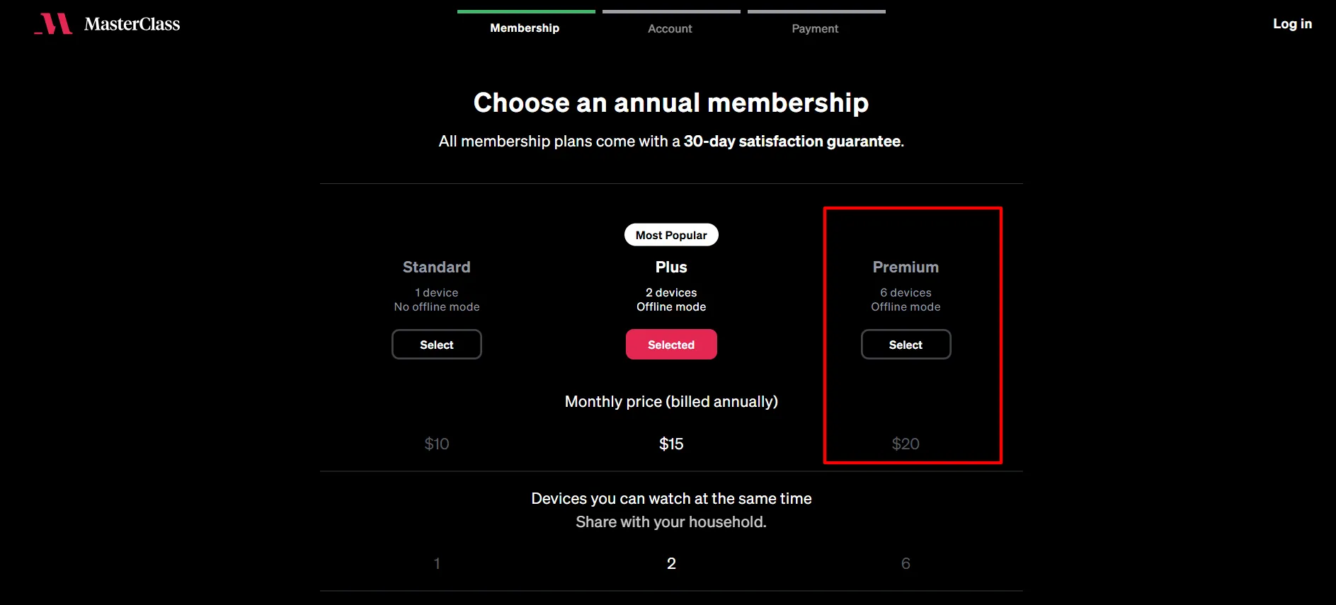 Formule Masterclass Premium
