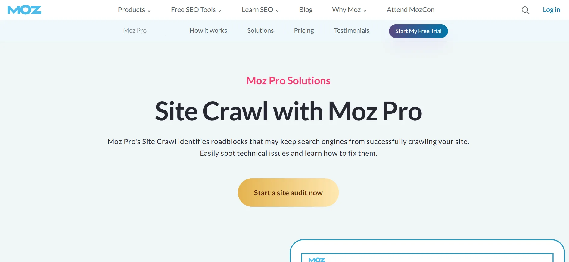 Trình thu thập dữ liệu trang web Moz