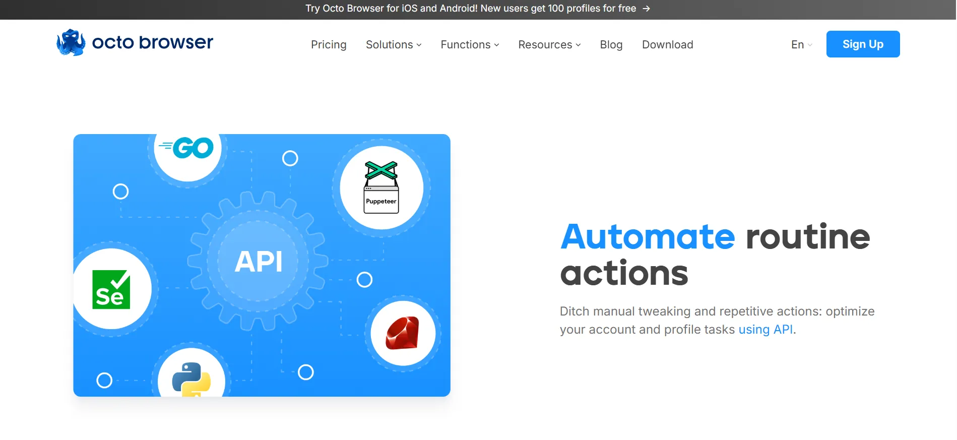 Otomatisasi API Octo Browser