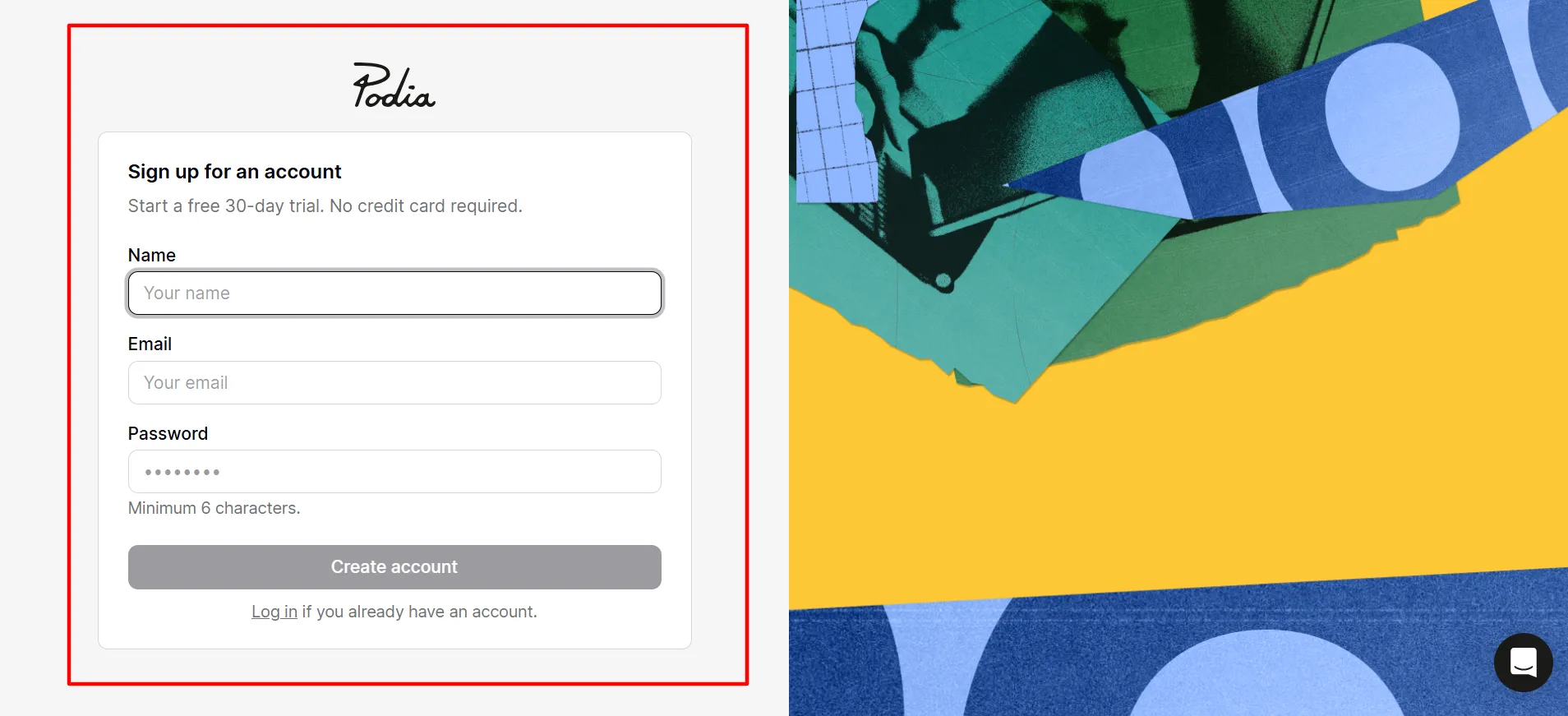 Podia Login step 5