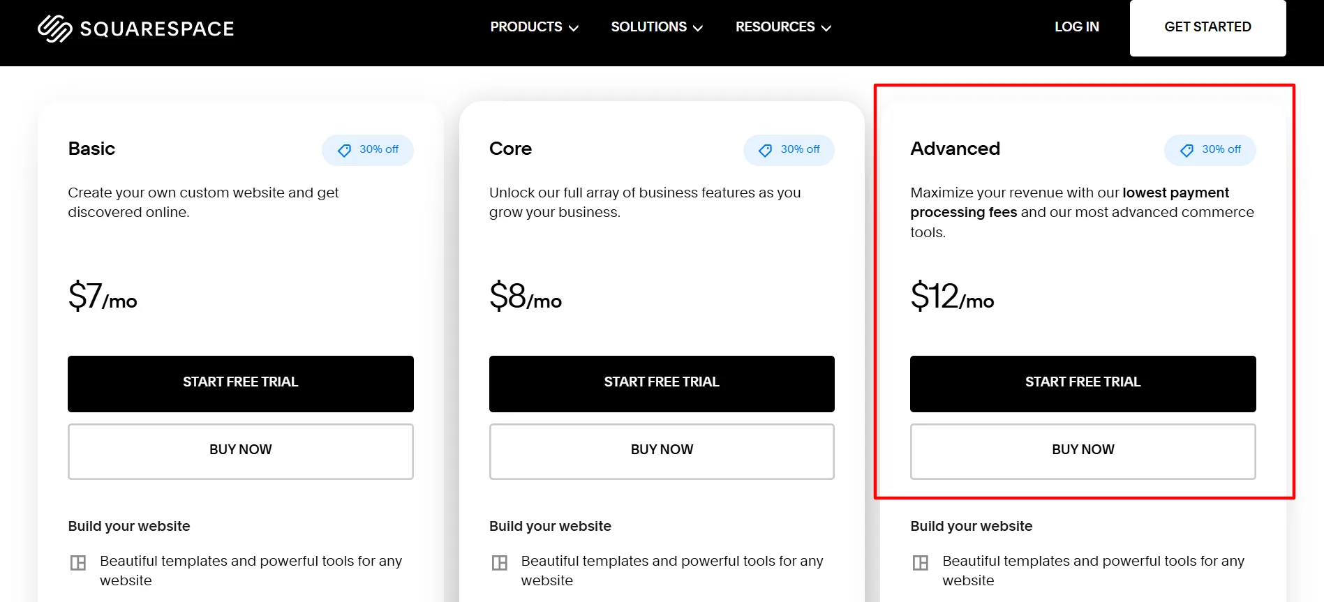 Paket Lanjutan Squarespace